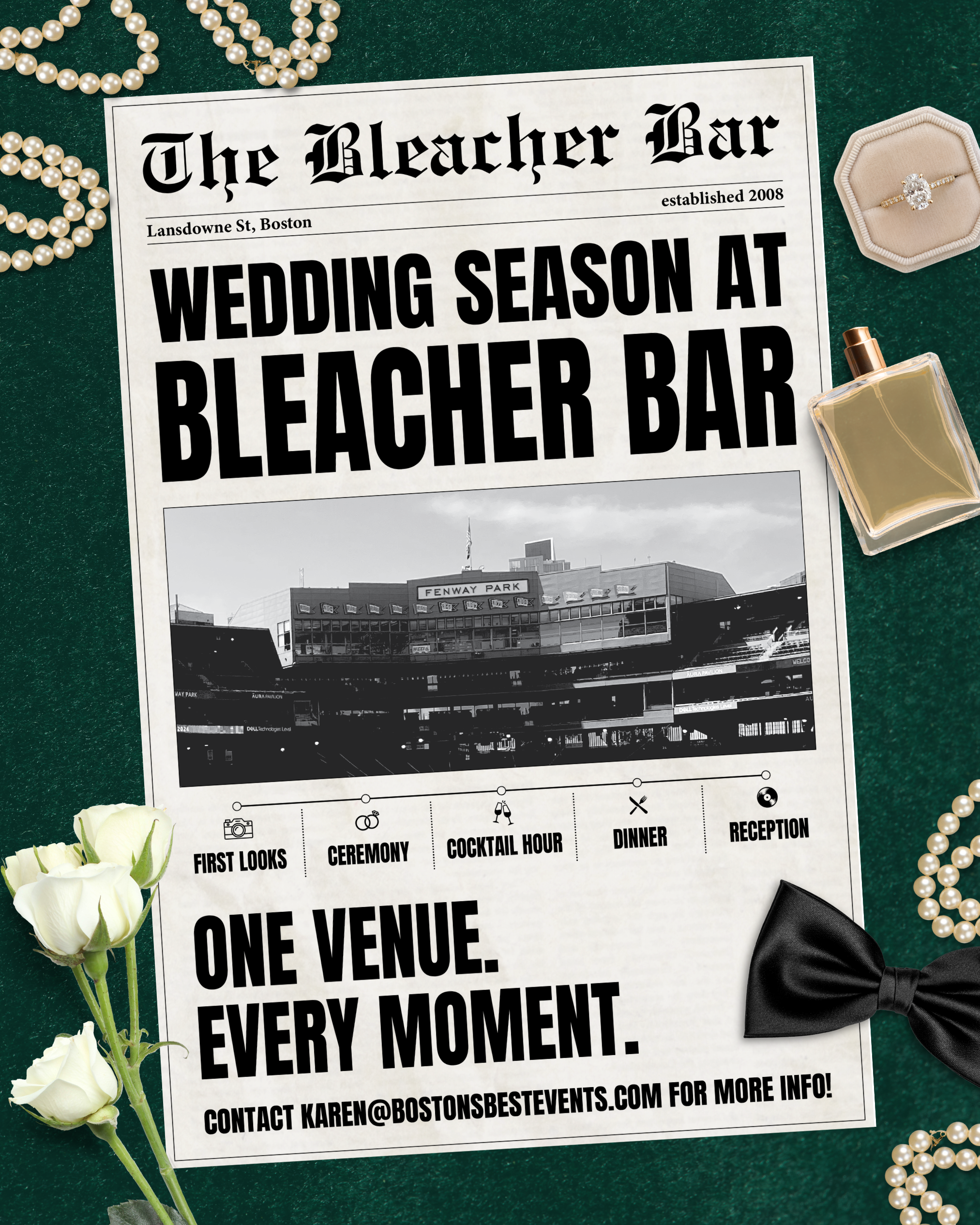 A Wedding Venue Like No Other: Private Events at Bleacher Bar, Steps from Fenway's Diamond